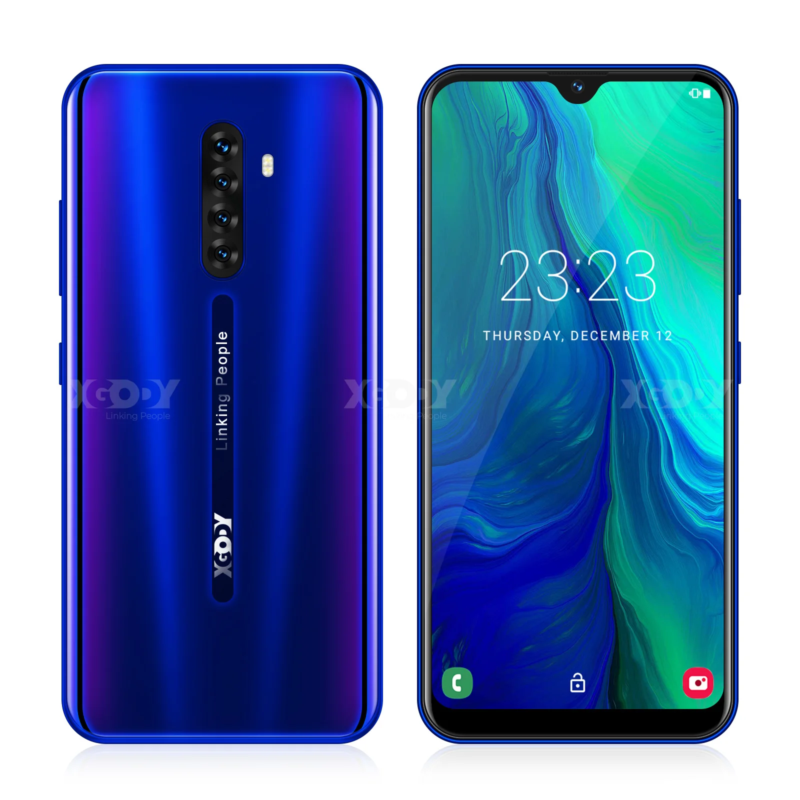

XGODY Note 8 4G Mobile Phones 6.26" Waterdrop Screen Dual SIM2GB 16GB Quad Core 8MP Camera 2850mAh Smartphone Android 9.0