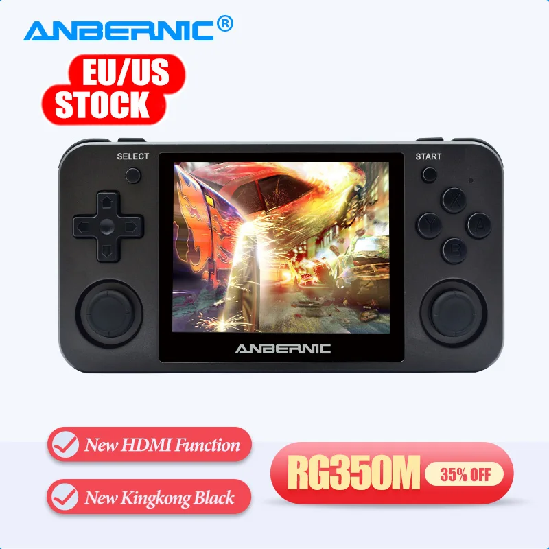 

ANBERNIC NEW RG350M Retro Game Console RG 350M PS1 Emulator Player Aluminum Alloy Shell HDMI TV Output Handheld Portable Consola