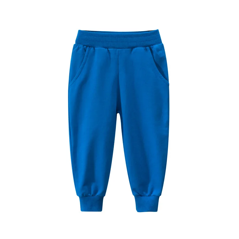 2024 primavera bambini pantaloni solidi 100% cotone pantaloni lunghi semplici e alla moda per ragazzi ragazze autunno pantaloni sportivi Casual