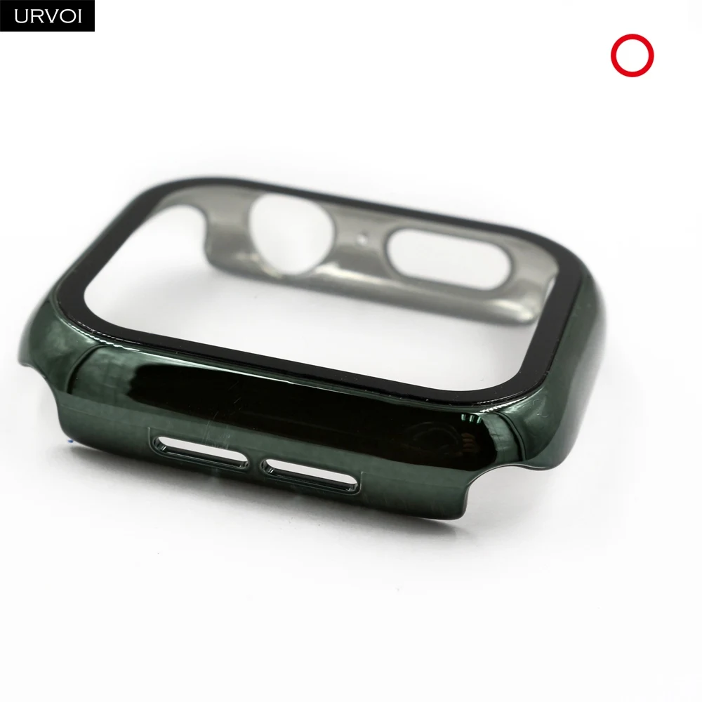 URVOI Matte Plastic Bumper with Tempered Glass for Smartwatch Protection