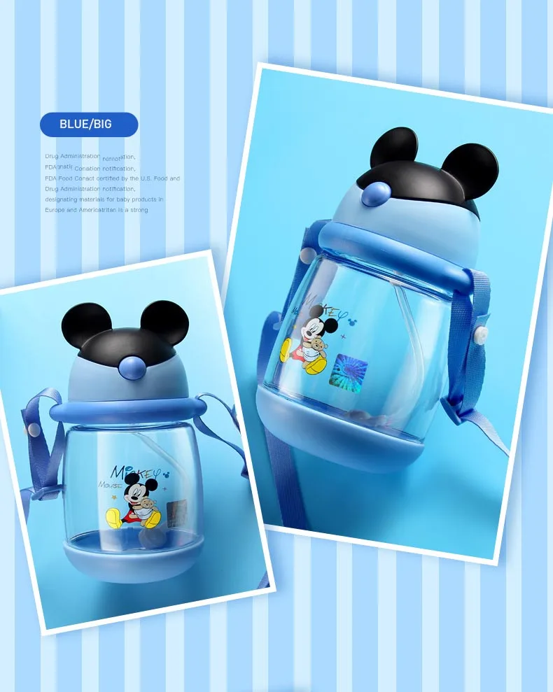 Disney Baby Cup чашка для кормления чашка Дисней кружка герметичная copo детская бутылка для воды Микки Маус детская чашка на бретелях чашка