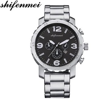 

Shifenmei Mens Watches Top Brand Luxury Alloy Quartz Waterproof Watch Men Fashion Sports Simple Wristwatch relogio masculino