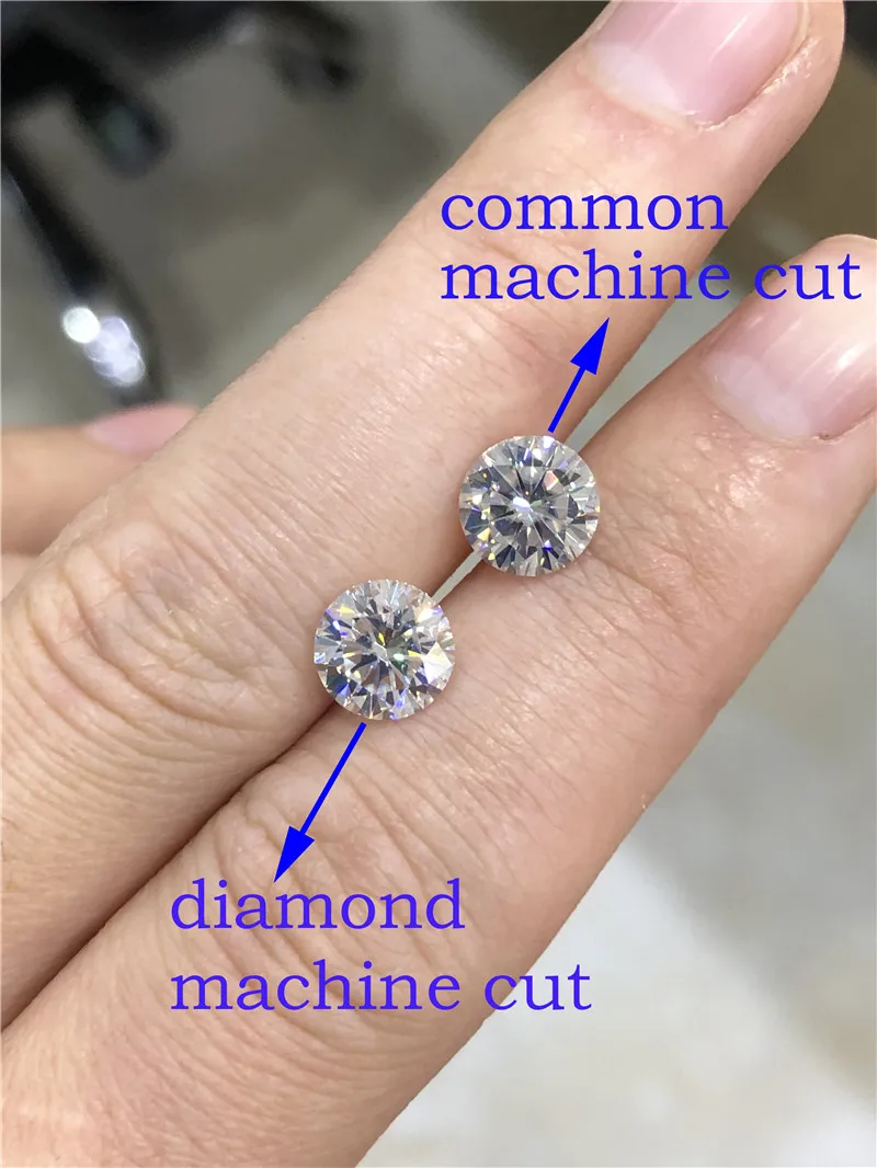 mais shinning forma redonda brilhante corte moissanite cor branca cortada pela máquina do diamante melhor polonês pedra solta