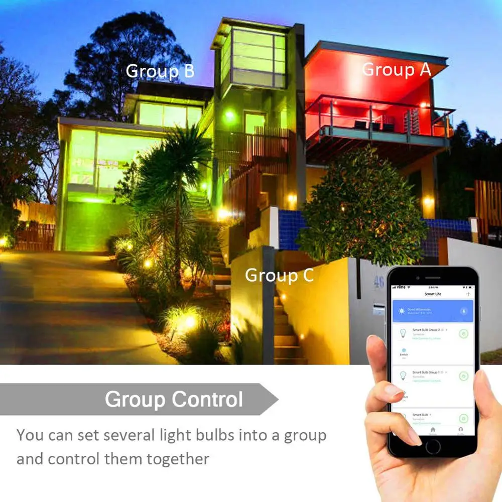 2pcs E27 G95 Globe Bulb Dimmable Wifi Smart Led Light Warm White RGBCW Voice Control by Alexa Echo Google Colorful Lamp for Home 2pcs E27 G95 Globe Bulb Dimmable Wifi Smart Led Light Warm White RGBCW Voice Control by Alexa Echo Google Colorful Lamp for Home