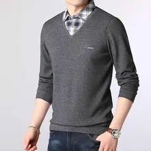 YUSHU новые модные брендовые свитера мужские шерстяные пуловеры Осенние теплые вязаные Джемперы Повседневный облегающий свитер верхняя одежда