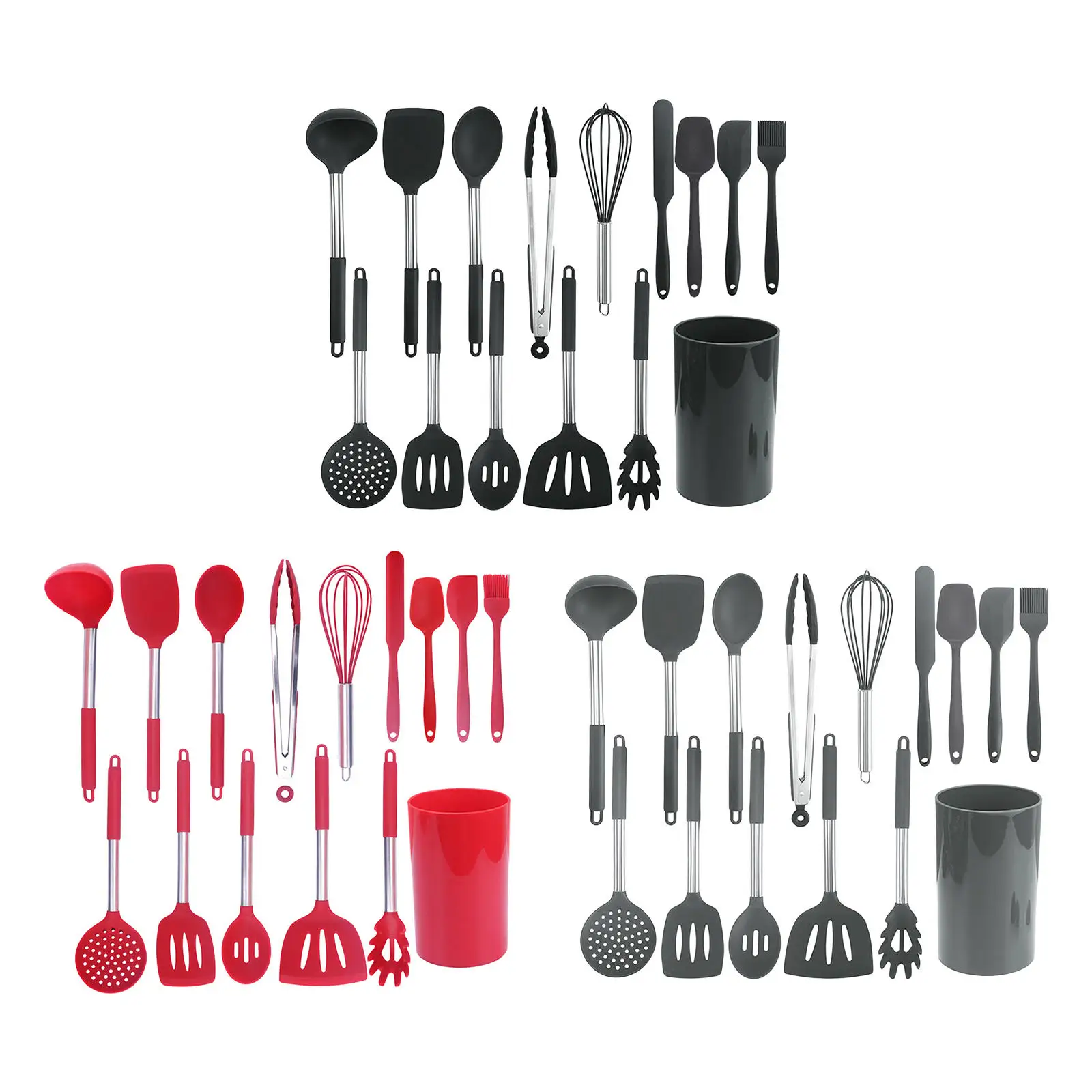 15pcs Stainless Steel Cooking Utensils Cookware Dishwasher Safe Kitchen