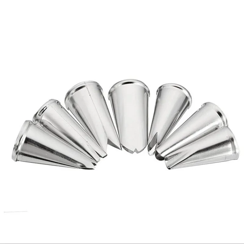 Description Picture 3 of itemCake Pastry Fondant Tools 7 Pcs/lot Metal Stainless Steel Decorating Tip Leaves Icing Cream Piping Nozzles Cake Decoration Tubes