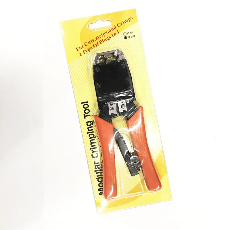 500R Crimping Tools Network Tools Portable Ethernet Network Cable Crimper Cutting Tools Crimping Stripper Double mesh clamp