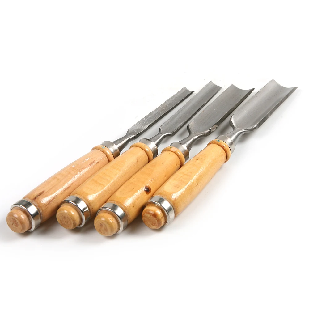 4Pcs Wood Carving Chisels Woodworking Carving Gouge Set for Woodworking Wood Engraving Tool 6/12/18/24mm