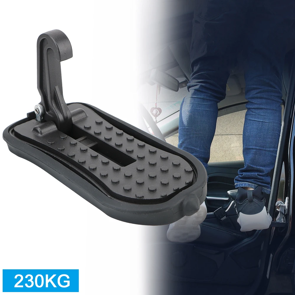 Car Door Step Pedal Foldable Auxiliary Foot Pegs Doorstep Safety Hammer Universal Automobile