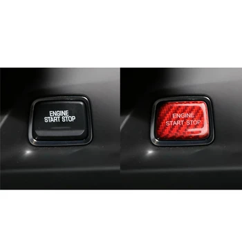 

For Ford Chevrolet Camaro 2016- 2019 Car Carbon Fiber Sticker Vehicle Interior Engine Start Stop Switch Button Stickers Cover