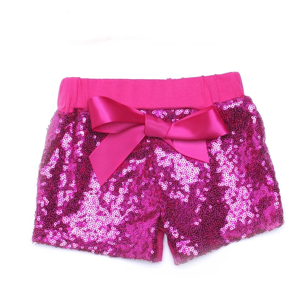 Toddler Kids Girl Sequins Shorts Tie Bow Elastic Waist Trousers 1-6Y kids shorts kids trousers