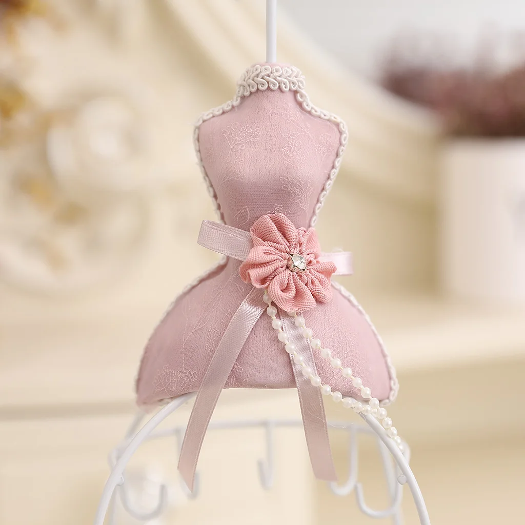 Cute Lady  Room Ornament Mannequin Dress Earring Necklace Ring Holder