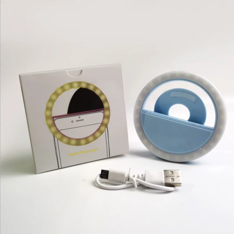 LEDRing Flash Mobile Phone Selfie Light Night Light Clip Light Camera Photography Video Spotlight LensApply to all mobile phones