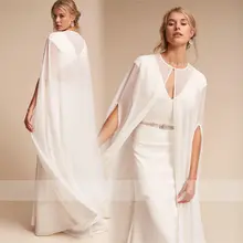 Jas Sjaal Capes Lace Applique Tulle Bridal Dress Lange Mantel Custom Made Wedding Cape Sjaals Wit En Ivoor Bruids Wraps