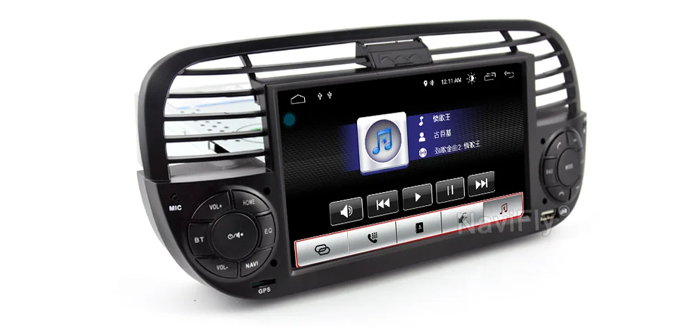 Sale New! IPS DSP Android 9.0 CAR DVD PLAYER GPS For FIAT 500 audio system car gps navigation for FIAT 500 wifi bluetooth Camera OBD 23