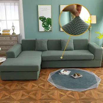 

Velvet Sofa Covers for Living Room Solid Sectional Sofa Cover Elastic Couch Cover Home Decor Fundas Sofa Slipover Top Quality