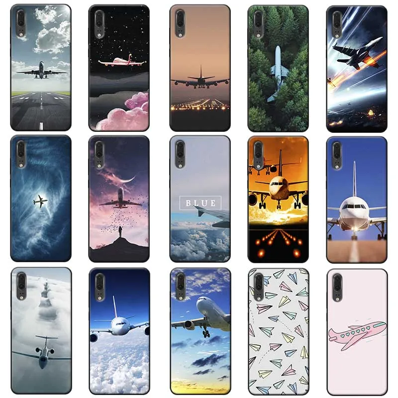 Aircraft Airplane fly travel cloud Sky Soft Silicone Phone Case for huawei honor 20 lite 8x 9x pro 10 v30 |