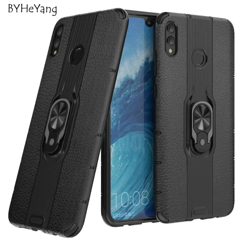 

For Capa Huawei Honor 8X Case Luxury Magnetic Ring Holder Bumper Shockproof Armor Case For Huawei Honor 8 X X8 8XMAX MAX Cover
