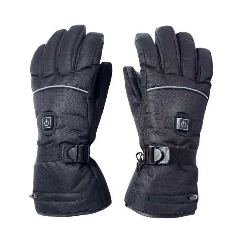 1 пара зимних лыжных теплых тепловых перчаток с подогревом, теплые перчатки для катания на лыжах, велоспорта, езды на велосипеде, электрические теплые перчатки