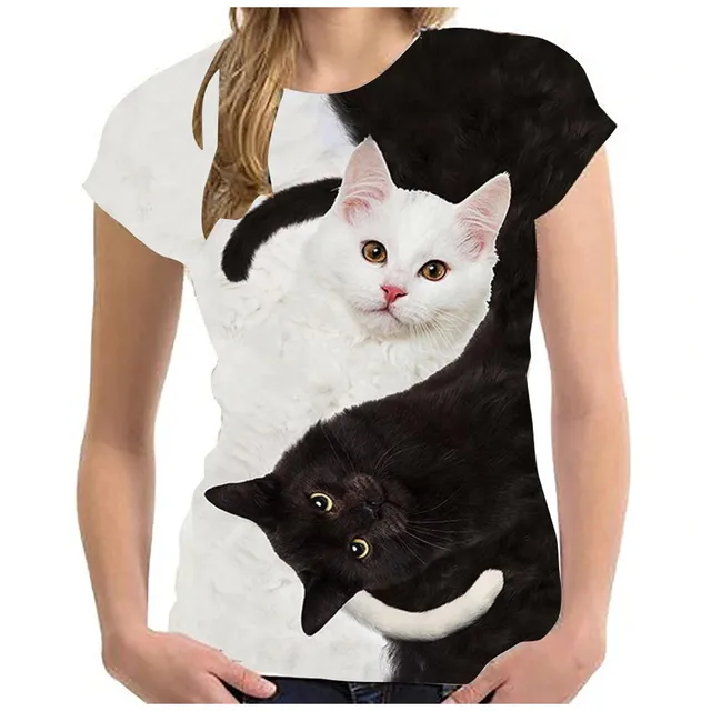 Harajuku Tops Woman Tshirts Women 3d Cat Print Casual T-shirt Summer Short Sleeve O-neck T Shirts Graphic T Shirt Women Ð¤ÑƒÑ‚Ð±Ð¾Ð»ÐºÐ°
