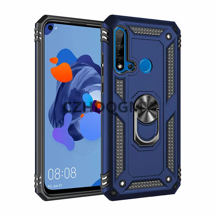 100 шт/партия противоударный бронированный чехол для телефона huawei mate 20 Pro P20 Lite Nova 5 Pro 5i 4 с кронштейном для автомобильного кольца