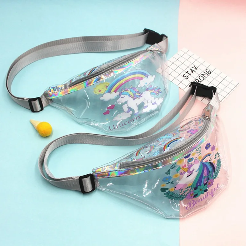 1 шт. Unicon напечатанная поясная сумка ПВХ водонепроницаемая прозрачная мультяшная Женская поясная сумка для девочек многофункциональная поясная барсетка Новинка