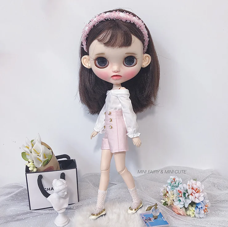 Blyth кукла топ и шорты костюм модный костюм подходит для ob24 azone кукла licca одежда 1 шт