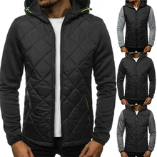 Новая мужская зимняя Осенняя модная куртка теплая верхняя одежда повседневная на молнии с капюшоном пальто спортивное пальто большие размеры