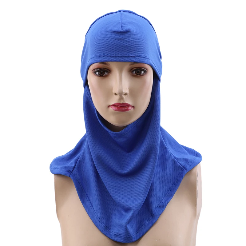 blue Балаклава, капюшон, шапки, быстросохнущая Спортивная маска, капюшон и длинный абзац, шапка для улицы, Солнцезащитная Ветрозащитная маска, Спортивная маска для верховой езды - Цвет: blue