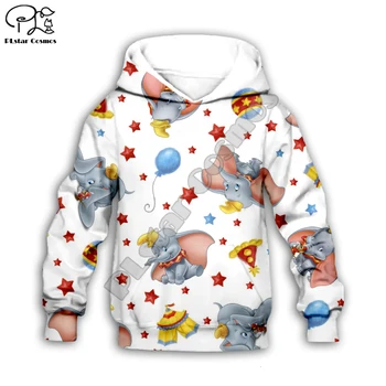 

Family clothing Chlid Kids set Dumbo 3d print Cartoon Hoodies autumn long sleeve Sweatshirts zipper Baby Girl boy kawaii pant