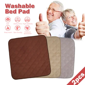 

2 Pcs 53*56CM Waterproof Underpad Bed Pad Kids Adult Washable Reusable Protector Polyester Incontinence Patient Cover Mattress