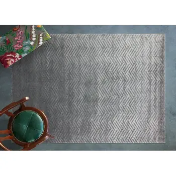 

Apex Classy 3 'x 10' Wool Grey Runner Rug
