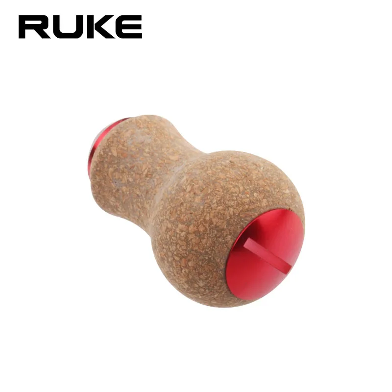 Ruke 1pc Fishing Reel Handle Knob Rubber Soft Wood 11g/pc Include 2pcs Bearings Washers Suit S/D Type Reel DIY Rocker Accessory