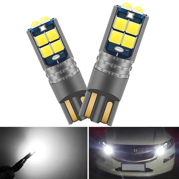 

2pcs T10 168 192 W5W 10SMD 3030LEDs Canbus No Error Car Marker Light Parking Lamp Motor Wedge Bulb car interior light White6000K