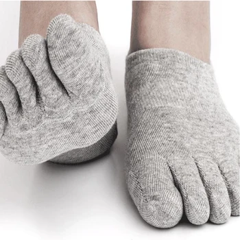 

One Size Unisex Solid Color Cotton Blend Five Finger Toe носки тапочки Socks Spring Men Women Casual Polyester Soft Socks 1 Pair