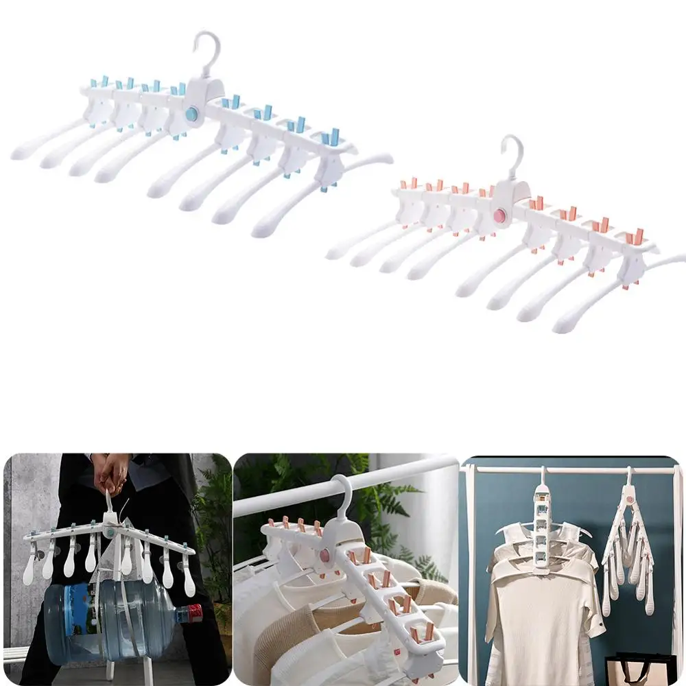 

360 Degrees Rotating Multifunctional Magic Folding Hanger Wall Mounted Clothes Hanger Storage Rack Hangers Dropshipping