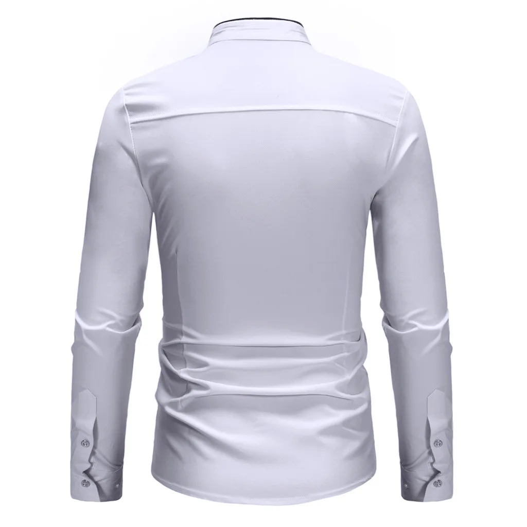 Зимний Рождественский комплект Для мужчин рубашка Повседневное Slim Fit отложной воротник тема Санта Клаус с принтом на пуговицах Для мужчин рубашка с длинным рукавом Camisas Hombre