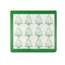 Рождественская елка шаблон Силиконовый коврик помадка инструменты для украшения торта кухонные капкейки Силиконовые Кружева Плесень цвет зеленый тесто прокатки мат
