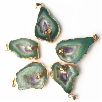 

Fashion Quartz Pendant Agates Pendant Jewelry Made Pendant DIY Accessories Suitable for Necklace Natural Stone