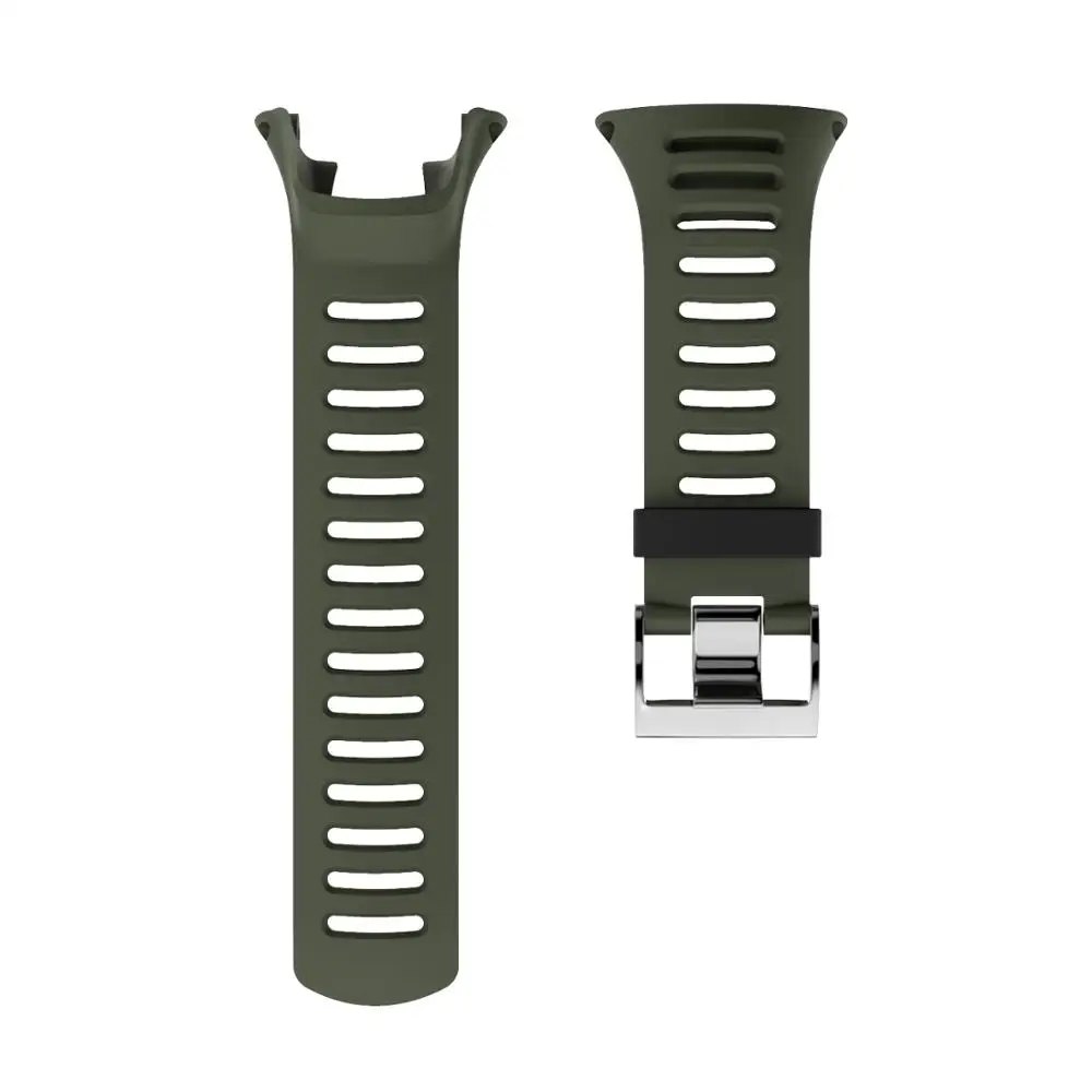 Strap for SUUNTO Ambit 3 bands Outdoor Sport Silicone Watch Band Replacement Bracelet for SUUNTO Ambit 3 Smart Watchbands - Цвет ремешка: Army Green