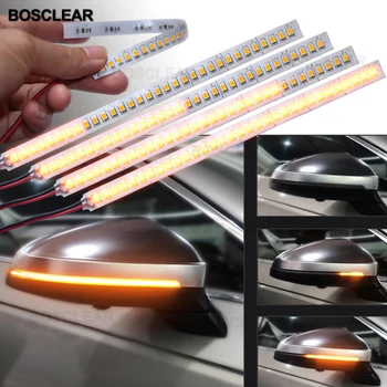 

1 Pair Car Rearview Side Wing Mirror Turn Signal Lamp Car Modified Streamer Strip Flowing Motorcycle Water Turn Signal Light