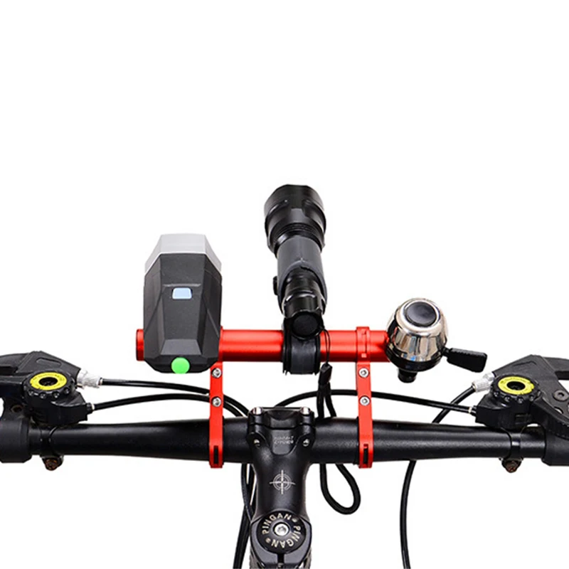 MTB велосипед двойной руль удлинитель компьютерный кронштейн Подставка держатель фонарик Поддержка стойки алюминиевый сплав кронштейн