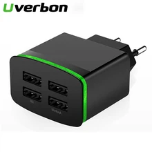 4 порта USB настенное зарядное устройство адаптер 5 в 4 а быстрое зарядное устройство для телефона с европейской вилкой для iPhone X 8 samsung S9 S8 Plus Xiaomi iPad Pro зарядное устройство для телефона