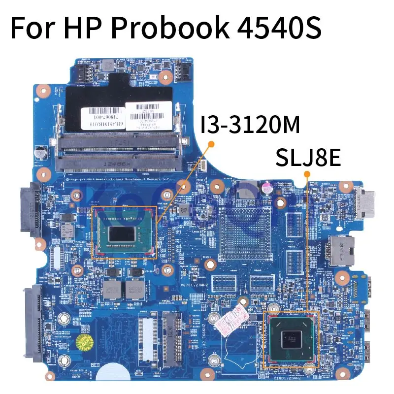 para hp Probook 4540s I33120m Notebook Placa-mãe Sr0ty 712921601 712921501 Slj8e Ddr3 Laptop