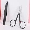 Pink/Black Professional Eyebrow Trimming Tool Set Eyebrow Tweezer Eyebrow Clipper Stainless Steel Eyebrow Makeup Scissors 2