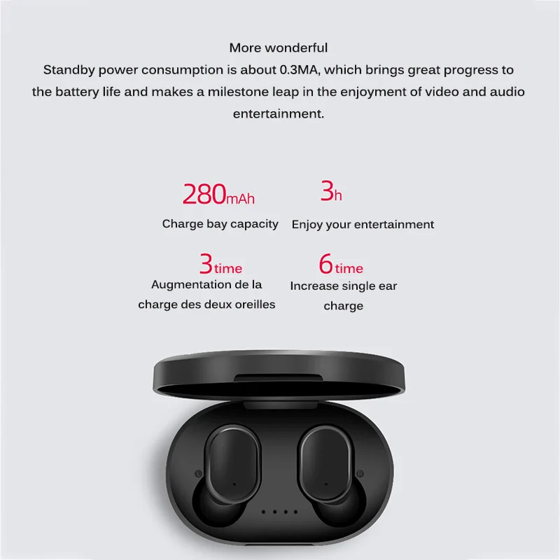 

TWS Bluetooth 5.0 Headsets For Huawei Wireless Earbuds Earphone Noise Cancelling Mic For Huawei Xiaomi For IPhone