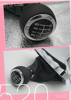 

FAT For VW Passat B6 2006 2007 2008 2009 2010 2011 New 6 Speed Car Gear Shift Knob With Leather Boot 3C0711113A