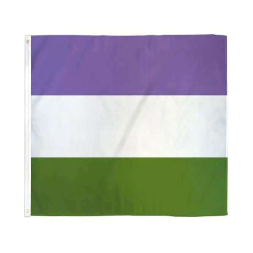 Genderqueer флаг «ПРАЙД» высокого качества 150x90 см polyester полиэстер пользовательские флаги и растяжки