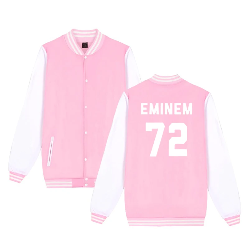 Eminem бейсбольная куртка в стиле Хип-Хоп Harajuku Толстовка женская розовая одежда мужская уличная одежда Зимний спортивный костюм пальто с